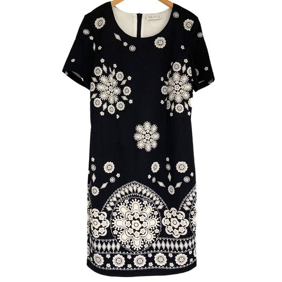 Glitz Dresses & Skirts - Womens Office Races Dinner Party Gala Dress Top Midi Floral Print Party BNWT